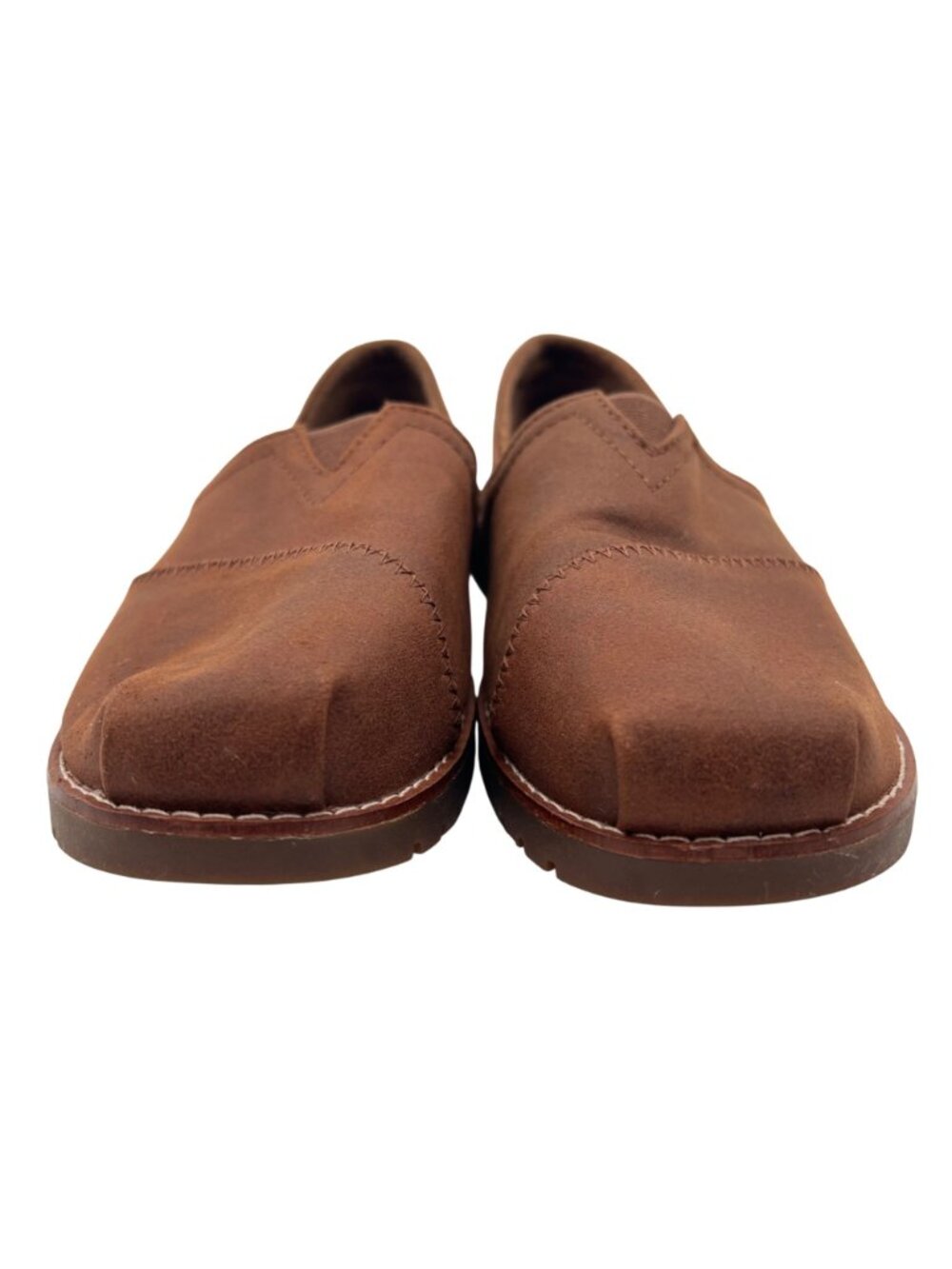 BOBS From Skechers Brown Memory Foam Slip-On Shoes Womens Size 8 With Faux Fur - Picture 8 of 15